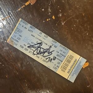 SLASH - GNR, Signed Concert Ticket